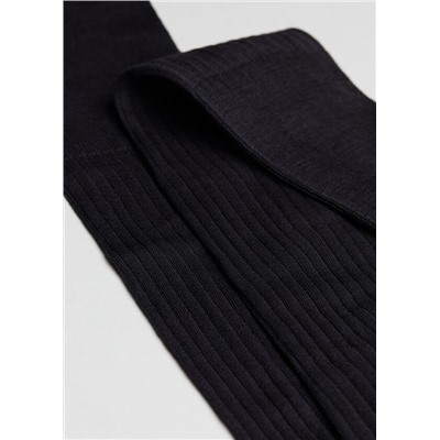 Lange gerippte Herrensocken mit Fil d‘Ecosse