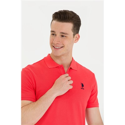 Erkek Kırmızı Basic Polo Yaka Tişört