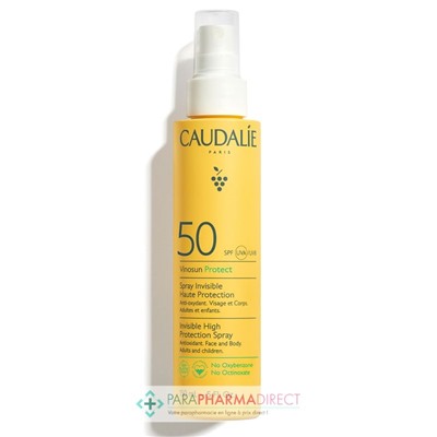 Caudalie Vinosun Protect - SPF50 - Spray Solaire Invisible Haute Protection 150ml