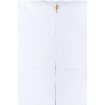 Kız Çocuk Beyaz Kapüşonlu Sweatshirt