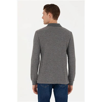 Erkek Gri Melanj Sweatshirt