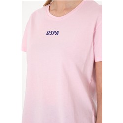 Kadın Açık Pembe Bisiklet Yaka Tişört