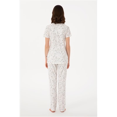 Kadın Ekru Pijama Takımı
