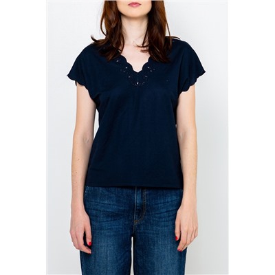 Top Azul marino