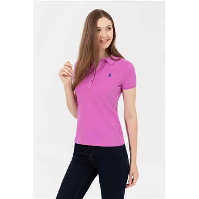 Kadın Menekşe Basic Polo Yaka Tişört