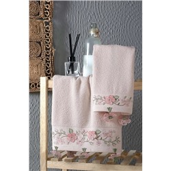 Arliva Home Funda Nakıslı 2lı Havlu Setı Pudra 30x50 50x80 ARL01997