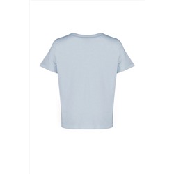Mavi Regular Fit Basic Bisiklet Yaka %100 Pamuk Örme Büyük Beden T-Shirt TBBSS22TS0733