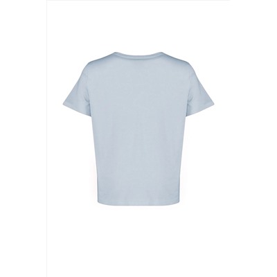 Mavi Regular Fit Basic Bisiklet Yaka %100 Pamuk Örme Büyük Beden T-Shirt TBBSS22TS0733