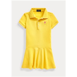 Girls 2-6x Stretch Mesh Polo Dress