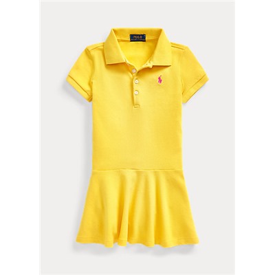Girls 2-6x Stretch Mesh Polo Dress