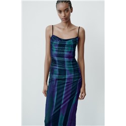 PRINTED TULLE DRESS