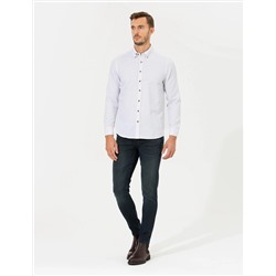 Beyaz Slim Fit Uzun Kollu Gömlek