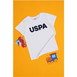 U.S. Polo Assn., Erkek Çocuk Beyaz Basic Bisiklet Yaka Tişört 50298048-vr013