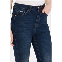 Kadın Koyu Mavi Jean Pantolon