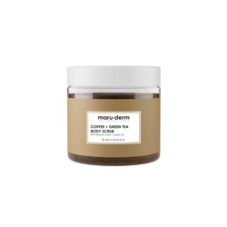 [MARU.DERM] Скраб для тела соляной ЗЕЛЕНЫЙ ЧАЙ И КОФЕ Coffee + Green Tea Body Scrub, 250 мл