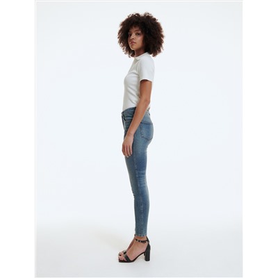 Slim-Jeans mit hoher Leibhöhe