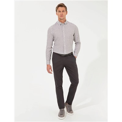 Haki Regular Fit Uzun Kollu Gömlek