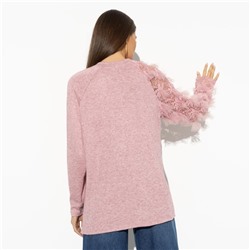 Свитшот с объемным кружевом, Модная хроника (rose)