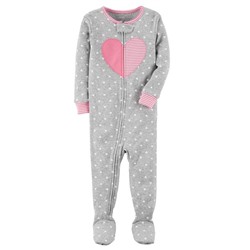 1-Piece Heart Snug Fit Cotton PJs
