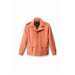 Chaqueta recta bolsillos