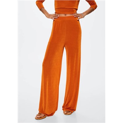 Pantalón fluido wideleg  -  Mujer | MANGO OUTLET Melilla