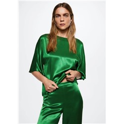 Pantalón satinado acampanado -  Mujer | MANGO OUTLET Melilla