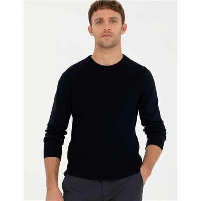 Lacivert Slim Fit Kazak