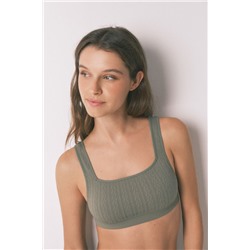 Sujetador top seamless tricot verde