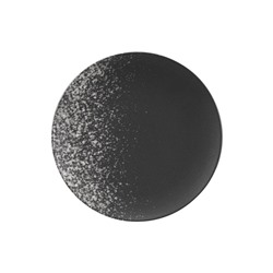 Тарелка обеденная, 27,5 см, фарфор P, черная, в белую крапинку, Caviar Galaxy, 63128