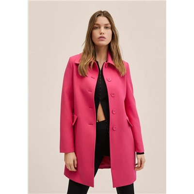 Abrigo entallado botones  -  Mujer | MANGO OUTLET Melilla