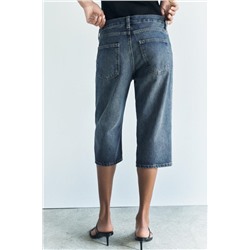 ZW COLLECTION LOW-RISE DENIM BERMUDA SHORTS