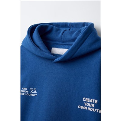 SLOGAN PRINT HOODIE