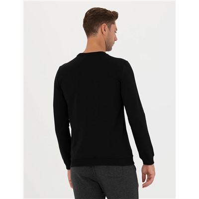 Siyah Regular Fit Sweatshirt