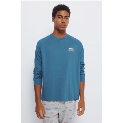 Pijama largo manga raglan pantalón coches