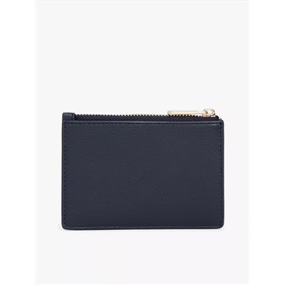 Tommy Logo Pebbled Card Holder