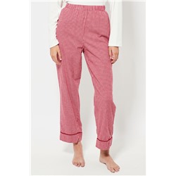 Pantalón de pijama cintura alta - Rojo