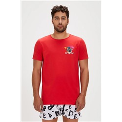 Bad Bear, Bite Kırmızı Baskılı Erkek Tişört