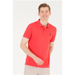 Erkek Kırmızı Basic Polo Yaka Tişört