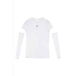 Camiseta y guantes largos Blanco