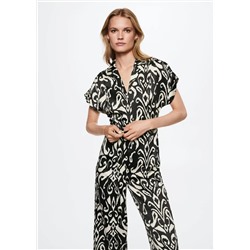 Mono cinturón estampado -  Mujer | MANGO OUTLET España