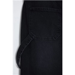 Siyah Yüksek Bel Boru Paça Büyük Beden Jean TBBAW25CJ00034