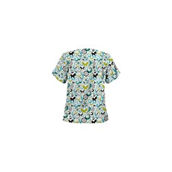 UA Flutter Flattery Black Print Scrub Top