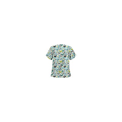 UA Flutter Flattery Black Print Scrub Top