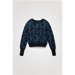 Jersey punto jacquard apeluchado