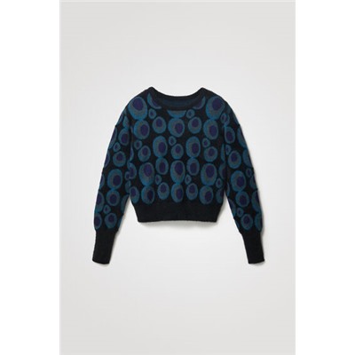Jersey punto jacquard apeluchado