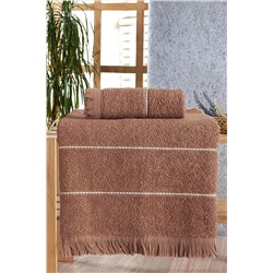 Nina Home Retro Stripe Tarçın Banyo Havlu Seti 2 Li 542836