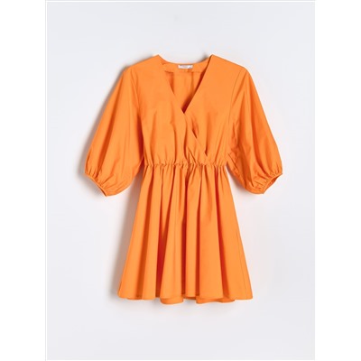 Cotton rich mini dress