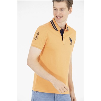 Erkek Turuncu Basic Polo Yaka Tişört