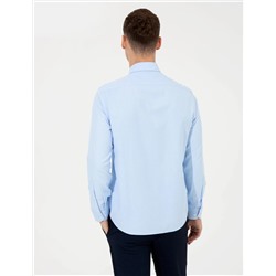 Açık Mavi Slim Fit Oxford Gömlek