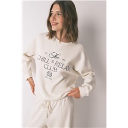Sudadera felpa algodón blanco